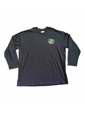 Sugar Stitch Women's Black Long Sleeved Teacher Life Colorful Graphic Tee Sz XL